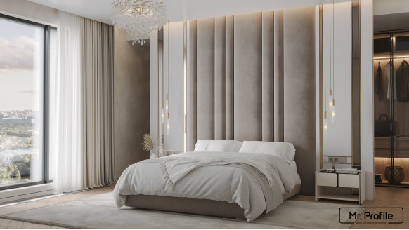 Мягкая стеновая панель Микс полос