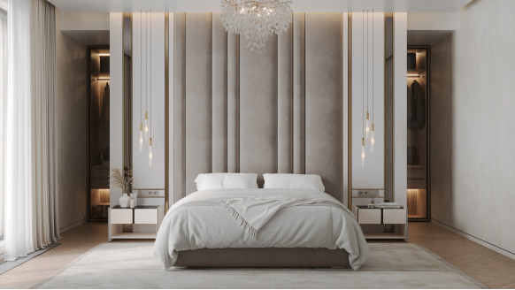 Мягкая стеновая панель Микс полос