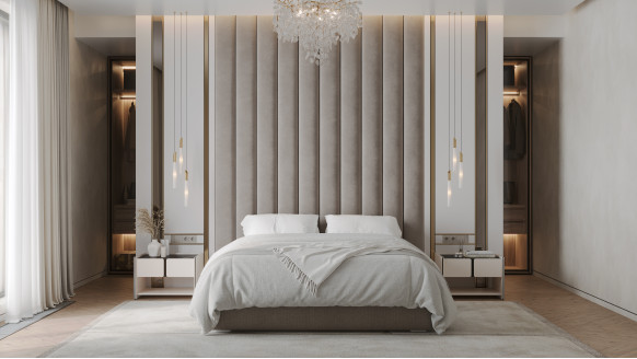 Мягкая стеновая панель Узкие полосы