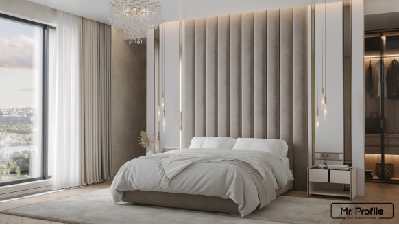 Мягкая стеновая панель Узкие полосы