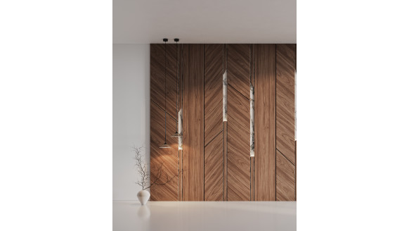 Шпонированая стеновая панель Микс