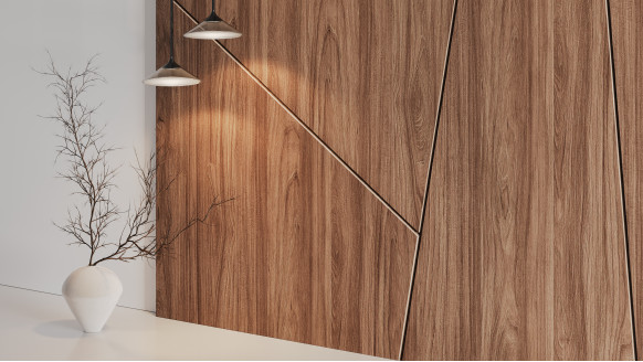 Шпонированая стеновая панель Сложная форма с кромкой