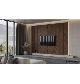 Шпонированная стеновая панель 45° с кромкой 45° шпон