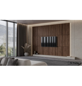 Шпонированая стеновая панель Прямой шпон открытый стык