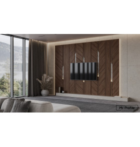 Шпонированая стеновая панель Микс