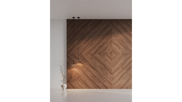 Шпонированая стеновая панель Шпон 45°