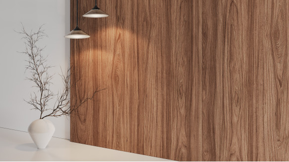 Шпонированая стеновая панель Прямой шпон без кромки