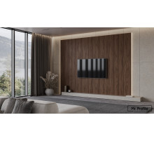 Шпонированая стеновая панель Прямой шпон без кромки