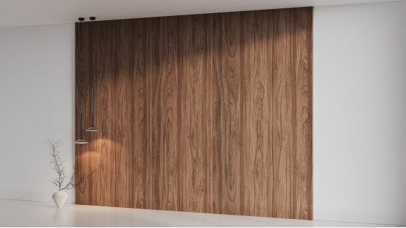 Шпонированая стеновая панель Прямой шпон без кромки