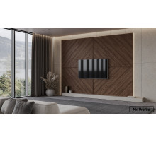 Шпонированая стеновая панель Шпон 45° с кромкой