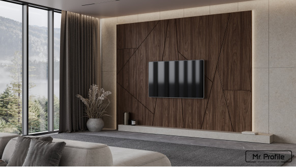 Шпонированая стеновая панель Сложная форма с кромкой