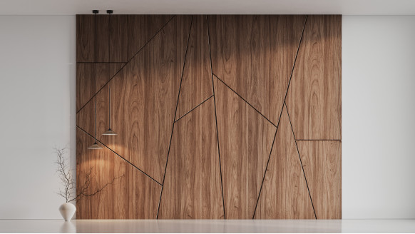 Шпонированая стеновая панель Сложная форма с кромкой