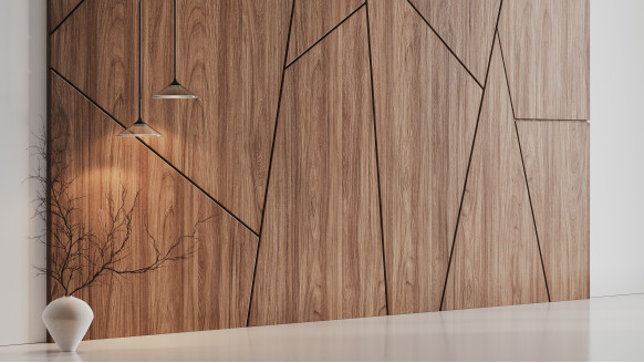 Шпонированая стеновая панель Сложная форма с кромкой