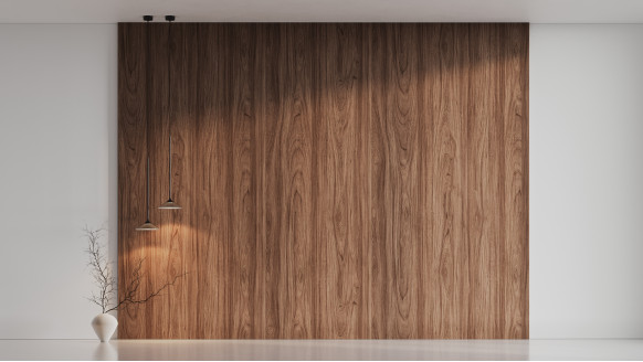 Шпонированая стеновая панель Прямой шпон без кромки