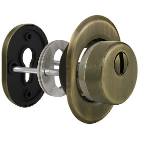 Броненакладка DEF.CRE/OV-set.9726 (DEF 9726) M6x90 врезная с чашкой AB-6 зелёная бронза