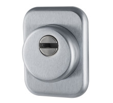 Броненакладка на ЦМ квадрат  (от вырывания, 25 мм) ET/ATC-Protector 1-25(SQ) SC-14 Матовый хром