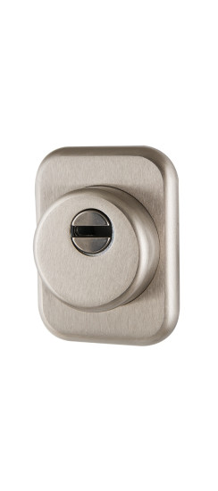 Броненакладка на ЦМ квадрат  (от вырывания, 25 мм) ET/ATC-Protector 1-25(SQ) SN-3 Мат.никель box | Сталь каленая