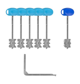 Комплект ключей для перекодируемых замков с торца двери 91.399/T1 MY KEY (60 мм)