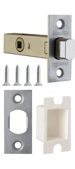 Задвижка врезная METDB920-45-25 (DB 920-45-25) SN Матовый никель SKIN | ZAMAK/Сталь, 18 мм