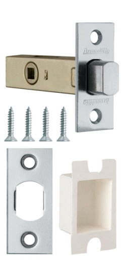 Задвижка врезная METDB920-45-25 (DB 920-45-25) CP Хром SKIN | ZAMAK/Сталь, 18 мм