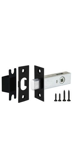 Задвижка врезная METDB-45 (DB-45) BL черный | ZAMAK/Сталь