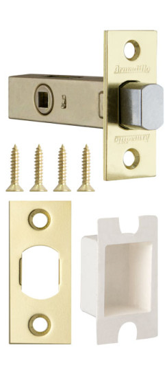 Задвижка врезная METDB920-45-25 (DB 920-45-25) GP Золото SKIN | ZAMAK/Сталь, 18 мм