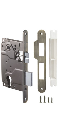 Корпус врезного замка c защёлкой METLH25-50 Box (LH 25-50) AB бронза | нет, нет