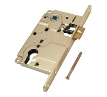 Корпус врезного замка под цилиндр CENTRO B01025.50.03 ригель+защёлка (латунь)