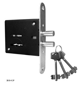 Замок врезной сувальдный ЗВ8-4 2Р, 3 кл.