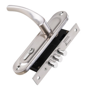 Замок цилиндровый в комплекте с ручкой LOCKSET15.CRONA.4061-3 (KIT P15 4061/3 CRONA) SN мат.никель