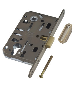 B06103.50.12.640 Корпус врезного замка магнитный под цил. (ант.бр) MEDIANA POLARIS с отв. пл. (скин)