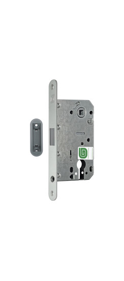 Замок межкомнатный магнитный под цилиндр Soft 11М MCR, матовый хром /128:6429/ | -, -