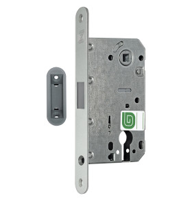 Замок межкомнатный магнитный под цилиндр Soft 11М MCR, матовый хром /128:6429/