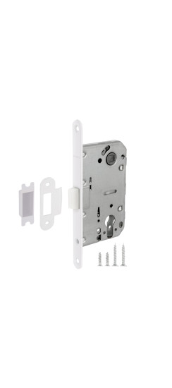 Корпус врезного замка c защёлкой PLASTP85C-50 (P85C-50) WH белый | нет, 25 мм