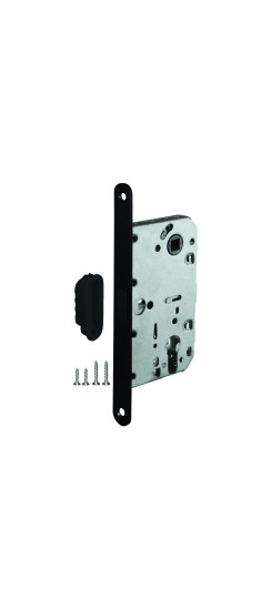 Корпус врезного замка с защелкой MAGNLN85-50 BL черный | Нет, 25 мм