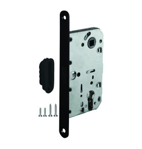 Корпус врезного замка с защелкой MAGNLN85-50 BL черный