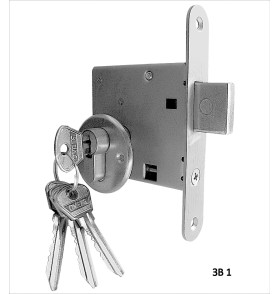 Замок врезной цилиндровый ЗВ1, 4 кл.