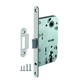 Корпус врезного замка c защёлкой PLASTLP85-50 SN матовый никель