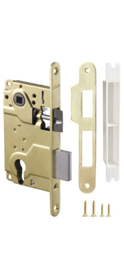 Корпус врезного замка c защёлкой METLH25-50 Box (LH 25-50) SG мат.золото | нет, нет