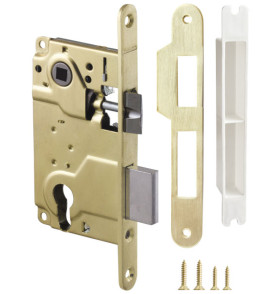 Корпус врезного замка c защёлкой METLH25-50 Box (LH 25-50) SG мат.золото