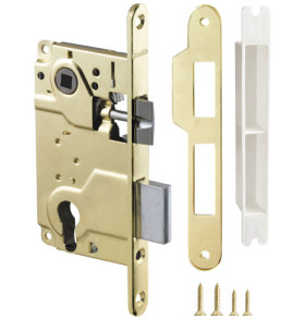 Корпус врезного замка c защёлкой METLH25-50 Box (LH 25-50) GP золото