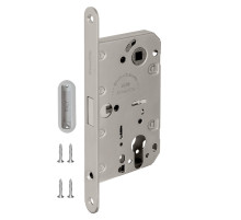 Замок межкомнатный магнитный под цилиндр с ответной планкой GRAVITY G02.196.50.85 SN мат никель