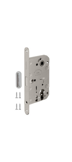 Замок межкомнатный магнитный под цилиндр с ответной планкой GRAVITY G02.196.50.85 SN мат никель | Нет (корпус замка)