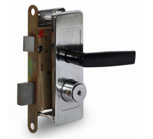 Замок врезной цилиндровый с защёлкой в комплекте с ручкой ЗВ4Д (Аналог ШО-25), 3 кл.