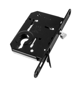 Корпус врезного замка под цилиндр для раздвижных дверей SCIVOLA TRE B08982.50.93 (черный)