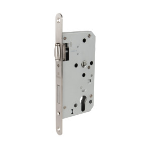 Замок врезной DD.INOX/C-55.72/R с роликовой защелкой (лиц.планка 20 мм)