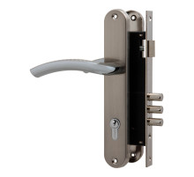 Замок цилиндровый с в комплекте с ручкой LOCKSET.9013 (SET F9011) SN/CP мат.никель