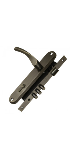 Замок цилиндровый в комплекте с ручкой LOCKSET90.CRONA.4585-3 (KIT P90 4585/3 CRONA) AB бронза | Алюминий, 12 мм