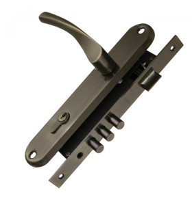 Замок цилиндровый в комплекте с ручкой LOCKSET90.CRONA.4585-3 (KIT P90 4585/3 CRONA) AB бронза