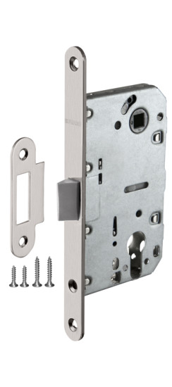 Корпус врезного замка c защёлкой PLASTP85C-50 (P85C-50) SN матовый никель | нет, 25 мм